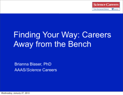 Careers Away From the Bench Slides (PDF)