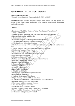 Asian Woodland and Fauna History eolss