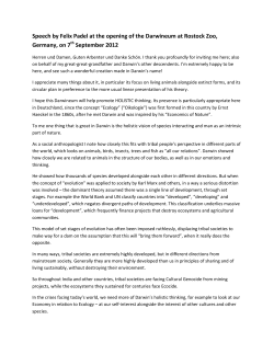 The opening of the Darwineum at Rostock zoo, Germany, 7th September 2012 [PDF 182.78KB]