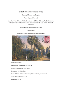Botany, Climate and Empire poster [PDF 177.85KB]