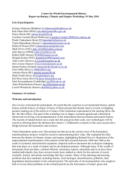 Botany, Climate and Empire workshop report [PDF 199.43KB]