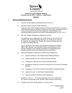 MINUTES June 26, 2012