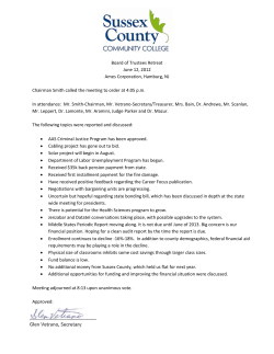 MINUTES-Board of Trustees Retreat Update June 12, 2012