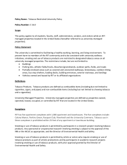 Tobacco-Restricted University Policy