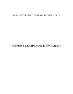 Export Compliance Program