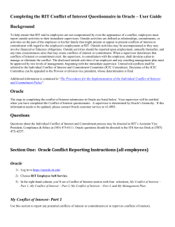Oracle User Guide