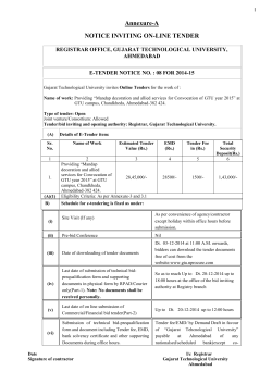 Mandap decoration and allied services for Convocation of GTU year 2015
