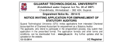 Notice of Empanelment for Statutory Auditor