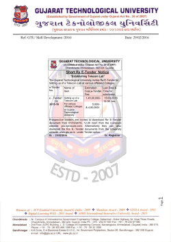 Tender No.13/2015-16: Request for Proposal for Setting up of a Telecom Lab (Online Re E_Tendering) at Various affiliated Colleges