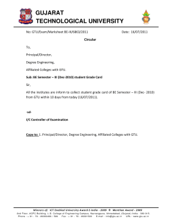 BE Semester - III (Dec- 2010) Student Grade Card