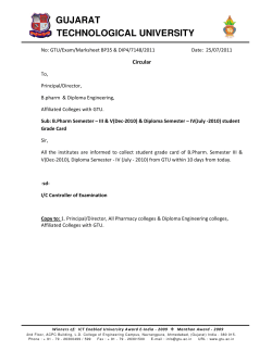 B.Pharm Semester &ndash; III V (Dec-2010) Diploma Semester &ndash; IV (July -2010) student Grade Card