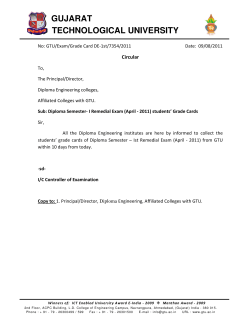 Diploma Semester- I Remedial Exam (April - 2011) students’ Grade Cards