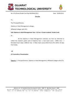 Diploma in Hotel Management Year- I & Year -II Exam students’ Grade Cards