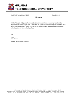 Diploma Pharmacy exam Year- 1 Remedial 2011 Grade Card