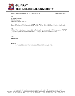 Collection of MCA Semester 1st, 2nd , 3rd ,4th (May &ndash;July 2011 Exam) Student Grade card.