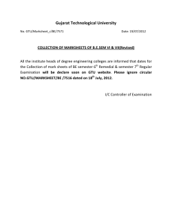 COLLECTION OF MARKSHEETS OF B.E.SEM VI & VII(Revised - 19-07-2012)