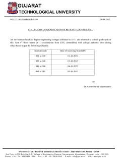 Collection of Gradecards Of BE Sem IV (Winter-2011)