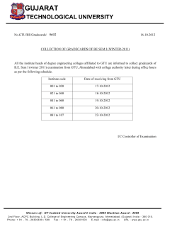 Collection of Gradecards Of BE - Sem I (Winter-2011)