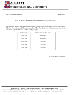 Collection of Grade cards of Diploma Sem 1 (Summer-2012)