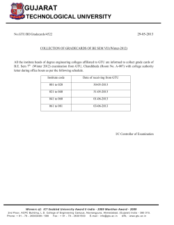 Collection of Gradecards Of BE Sem VII (Winter-2012)