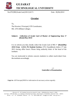 Collection of Grade Card of Master of Engineering Sem 1st (Remi) May 2010