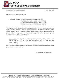 Collection of Grade-Cards of BE