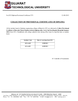 Collection of Provisional Certificates of Diploma