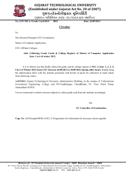 Collecting Grade Cards & College Register of Master of Computer Application Sem- 1 to 6 of winter 2012