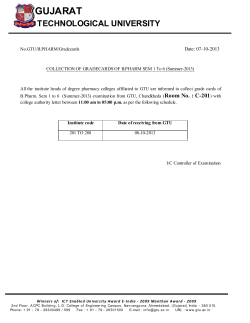 Collection of Gradecards Of B.Pharm Sem 1 To 6 (Summer-2013)