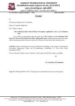 Collecting Grade Cards of Master of Computer Application Sem- 1, 2, 6 of Summer 2013.