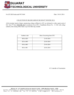 COLLECTION OF GRADE CARDS OF BE SEM 8th (WINTER 2013)