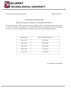 COLLECTION OF GRADECARDS BE SEM 1st Remedial, 2nd Remedial & 6Th Remedial (WINTER 2013)