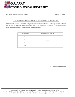 COLLECTION OF GRADECARDS OF B.Arch Semester 1, 2 & 3 (WINTER 2013)