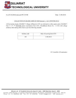 COLLECTION OF GRADECARDS OF HM Semester 1, 3 & 5 (WINTER 2013)