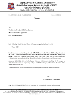 Collecting Grade Cards of Master of Computer Application Sem- 1 to 6 of Winter 2013