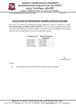 Bachelor of Engineering - Collection of Provisional Degree Certificates