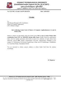 Collecting Grade Card of Master of Computer Application(sem 1,2 and 6) Winter 2014