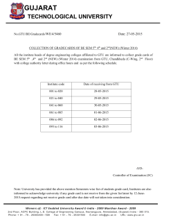 COLLECTION OF GRADECARDS OF BE SEM 5th, 4th and 2nd(NEW) (Winter 2014)