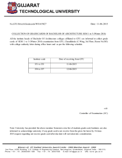 COLLECTION OF GRADECARDS OF BArch Sem1 to Sem5 Winter-2014