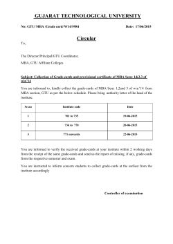 Collection of Grade-cards and provisional certificate of MBA Sem: 1&2,3 of win&rsquo;14