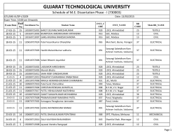 Schedule of M.E. Dissertation Phase-1 (730003) (Remedial)