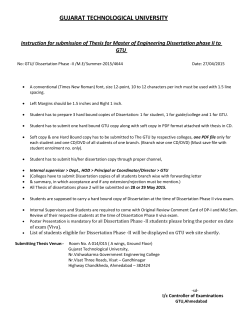 Instruction for submission of Thesis for Master of Engineering Dissertation phase II to GTU