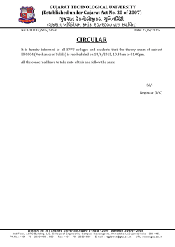 ENG004 (Mechanics of Solid) Theory Exam in BE (SPFU) is Rescheduled