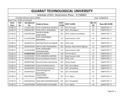 Revised Schedule of M.E. Dissertation Phase-II(740002) and Poster Review Examination Summer 2015.