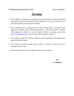 Circular for M.E. extended students about their Final Thesis/Report Submission