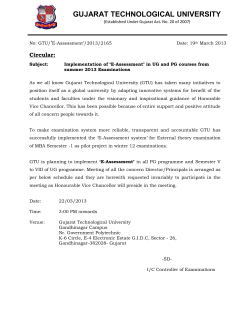 Implementation of &lsquo;E-Assessment&rsquo; in UG and PG courses from summer 2013 Examinations