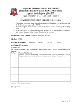 ACADEMIC INSPECTION REPORT 2012-13 (MBA)