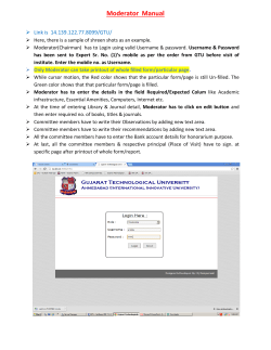 Moderator User Guide