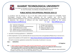 Public Notice for Affiliation 2014-15