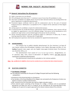 Modification in staff recruitment & v. c. nominee for selection process